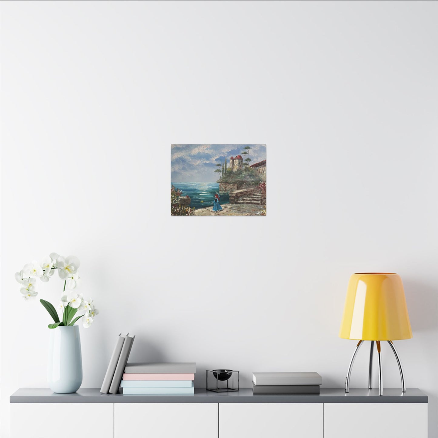 “Blue dress" - Matte Canvas, Stretched, 0.75"