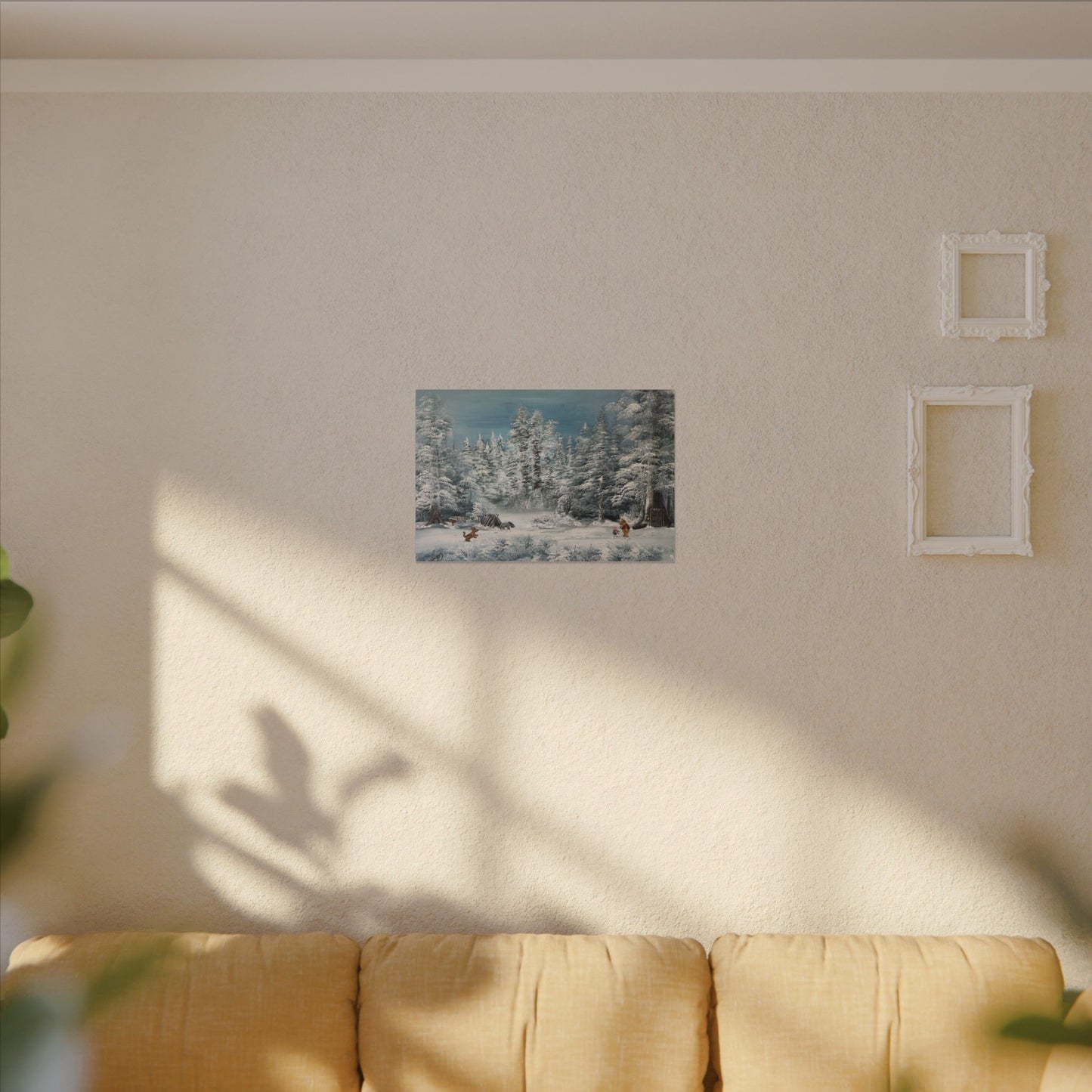 "Snowfall at Pooh Corner" - Matte Canvas, Stretched, 0.75"