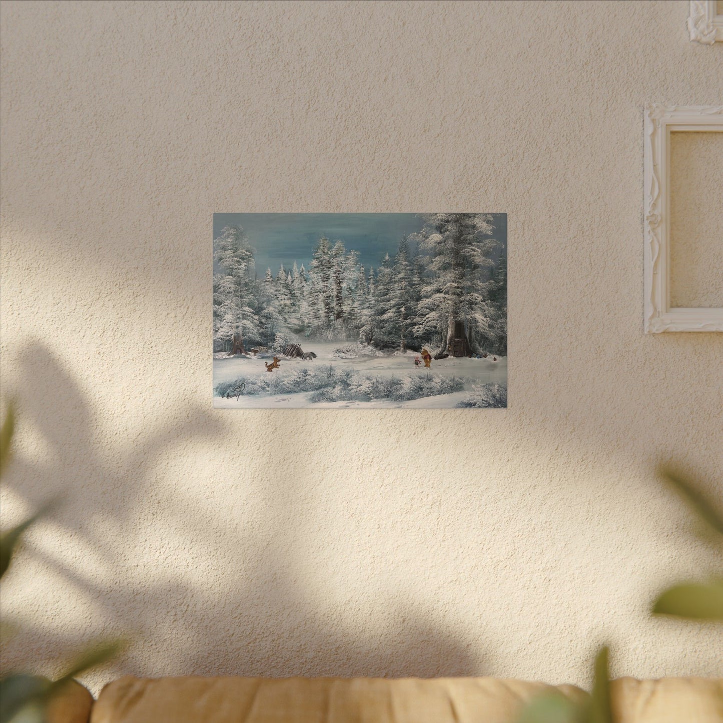 "Snowfall at Pooh Corner" - Matte Canvas, Stretched, 0.75"