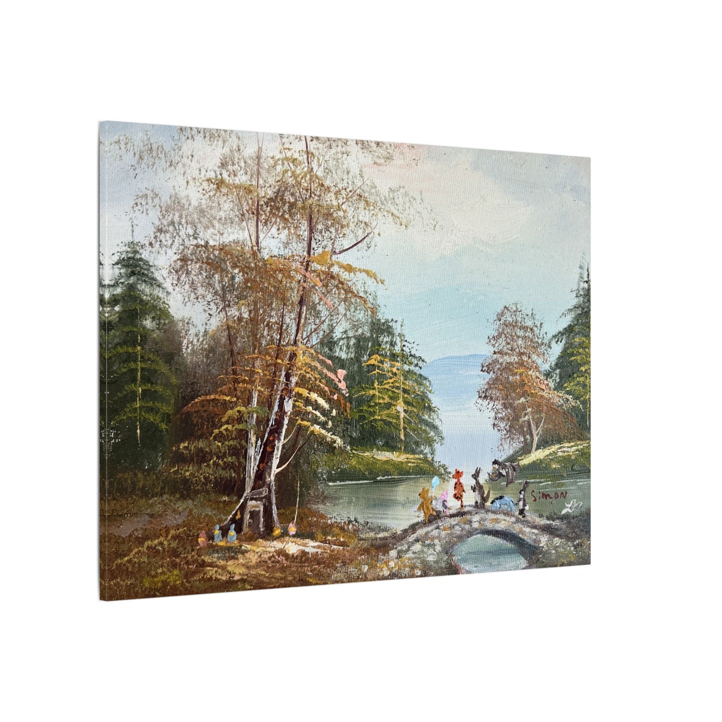 "A Walk Along Pooh Sticks Bridge" - Matte Canvas, Stretched, 0.75"