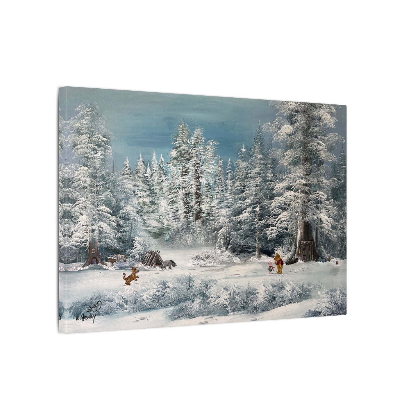 "Snowfall at Pooh Corner" - Matte Canvas, Stretched, 0.75"