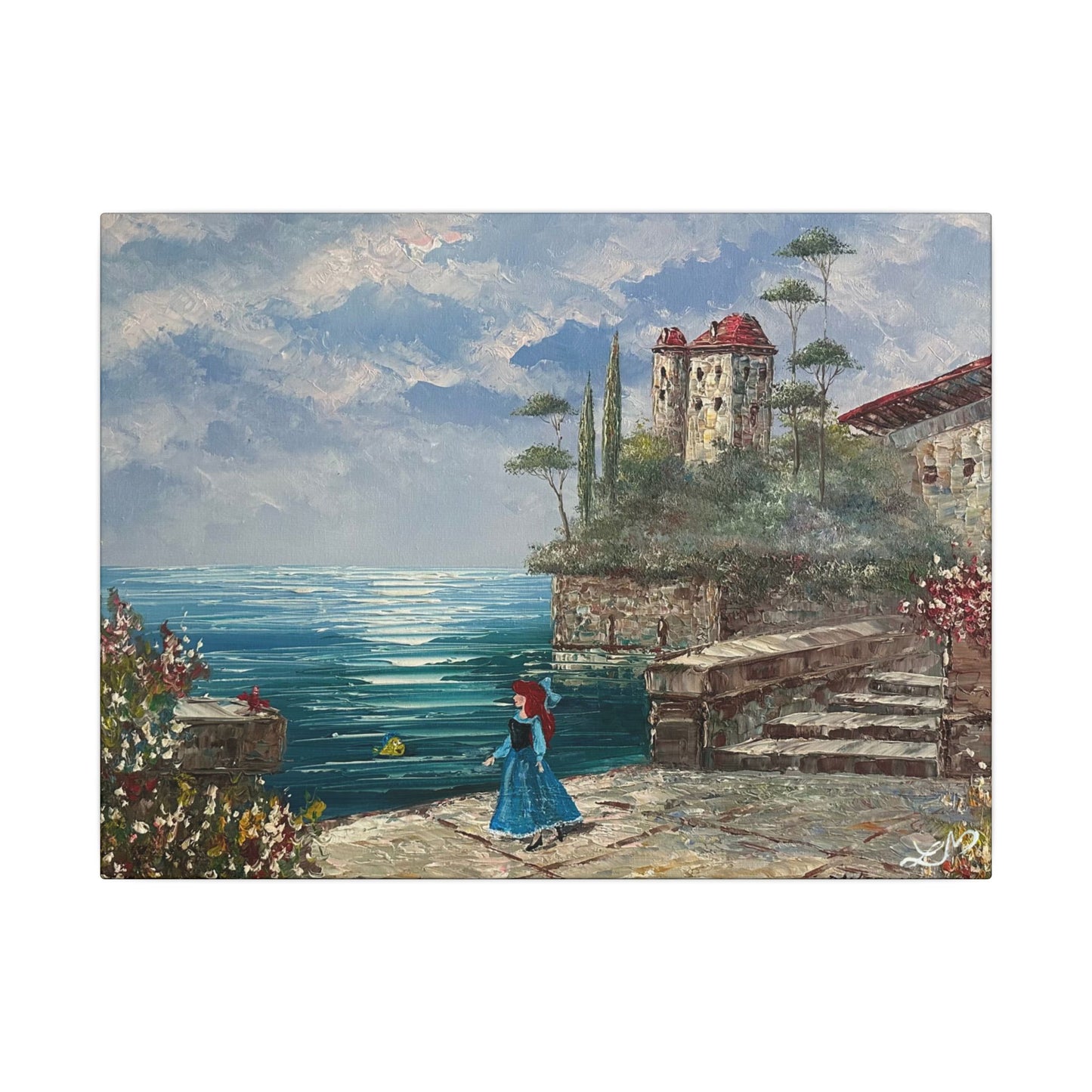 “Blue dress" - Matte Canvas, Stretched, 0.75"