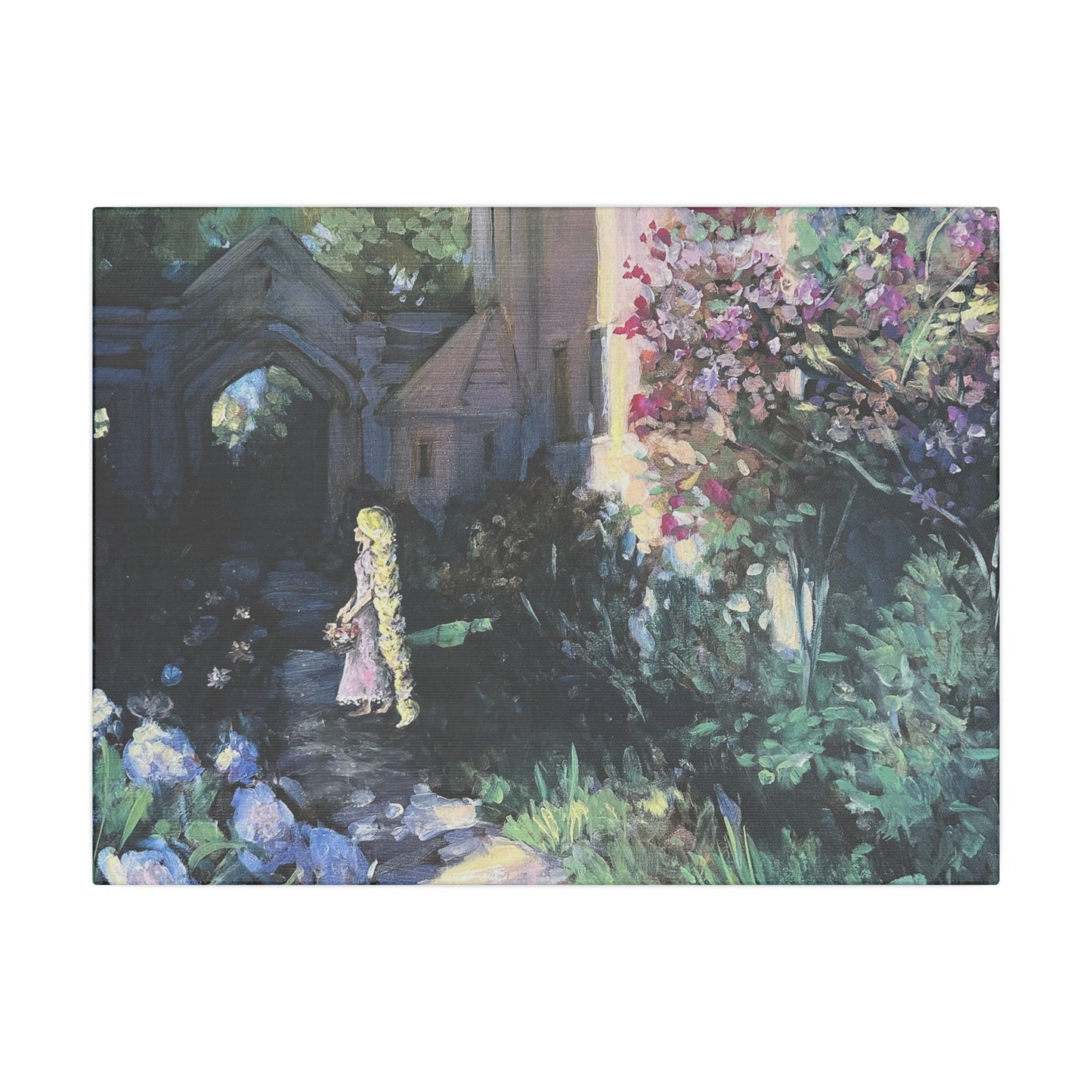 "Flower Gleam and Glow" - Matte Canvas, Stretched, 0.75"