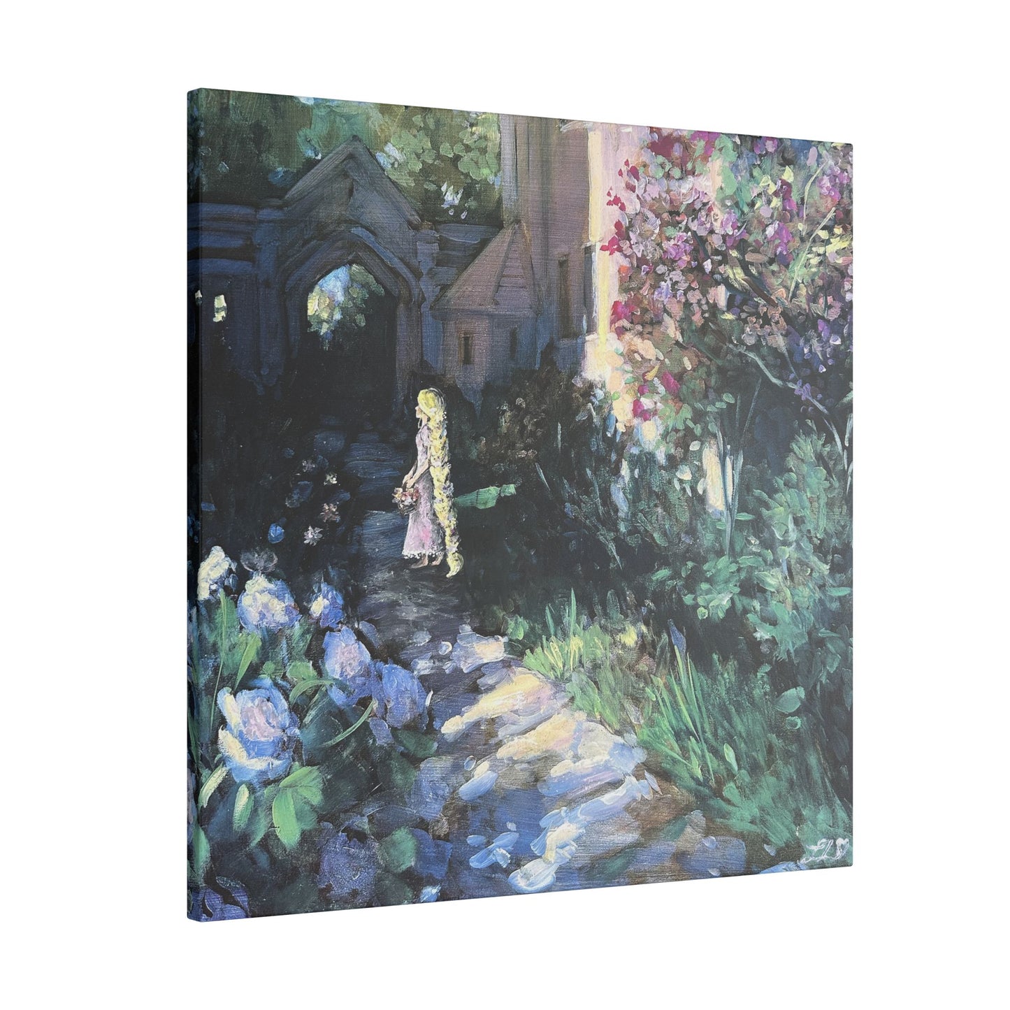 "Flower Gleam and Glow" - Matte Canvas, Stretched, 0.75"