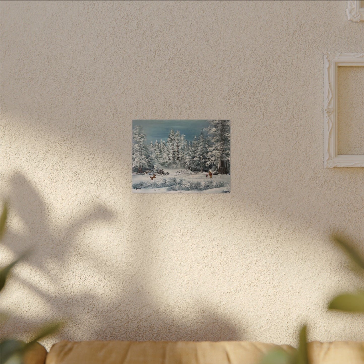 "Snowfall at Pooh Corner" - Matte Canvas, Stretched, 0.75"