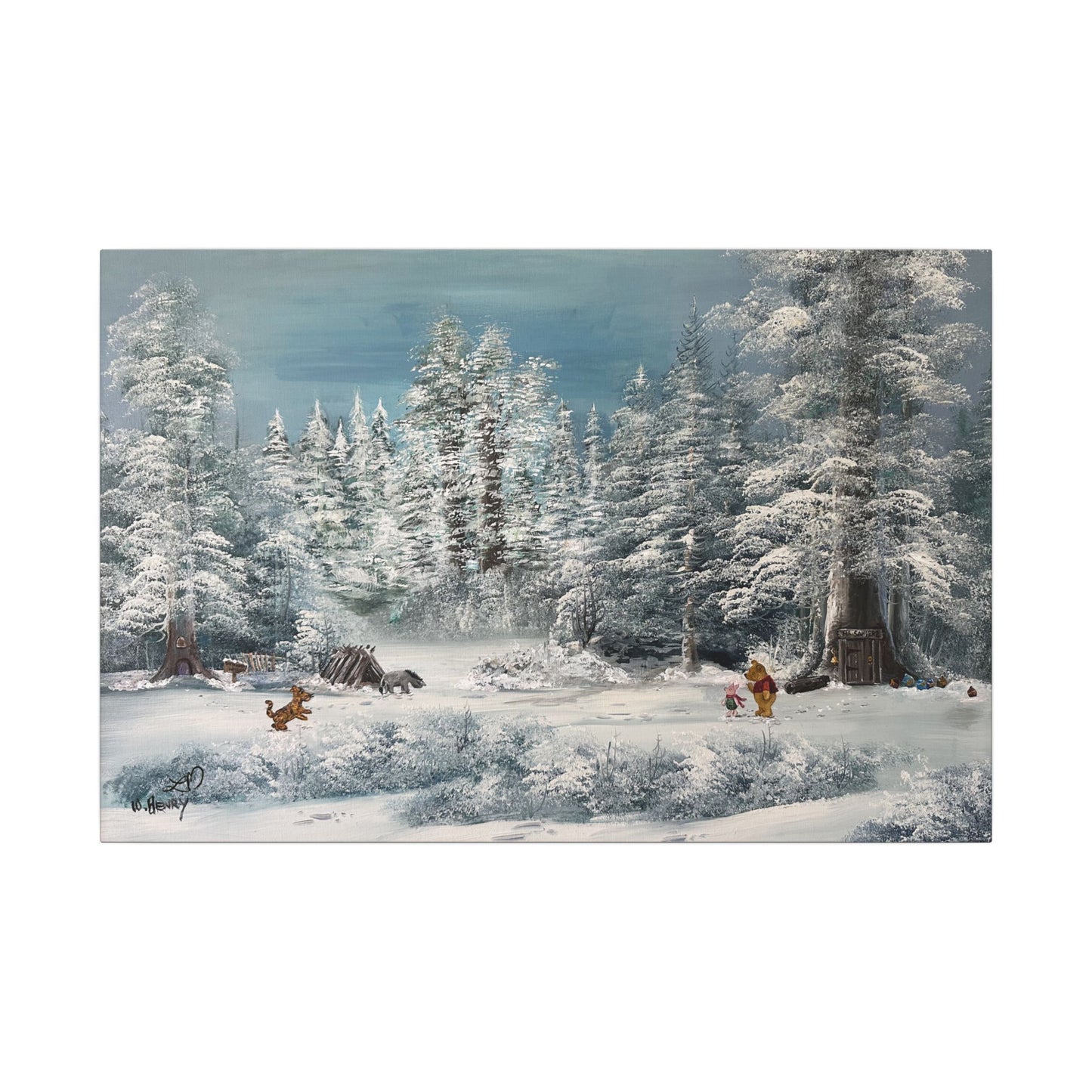 "Snowfall at Pooh Corner" - Matte Canvas, Stretched, 0.75"