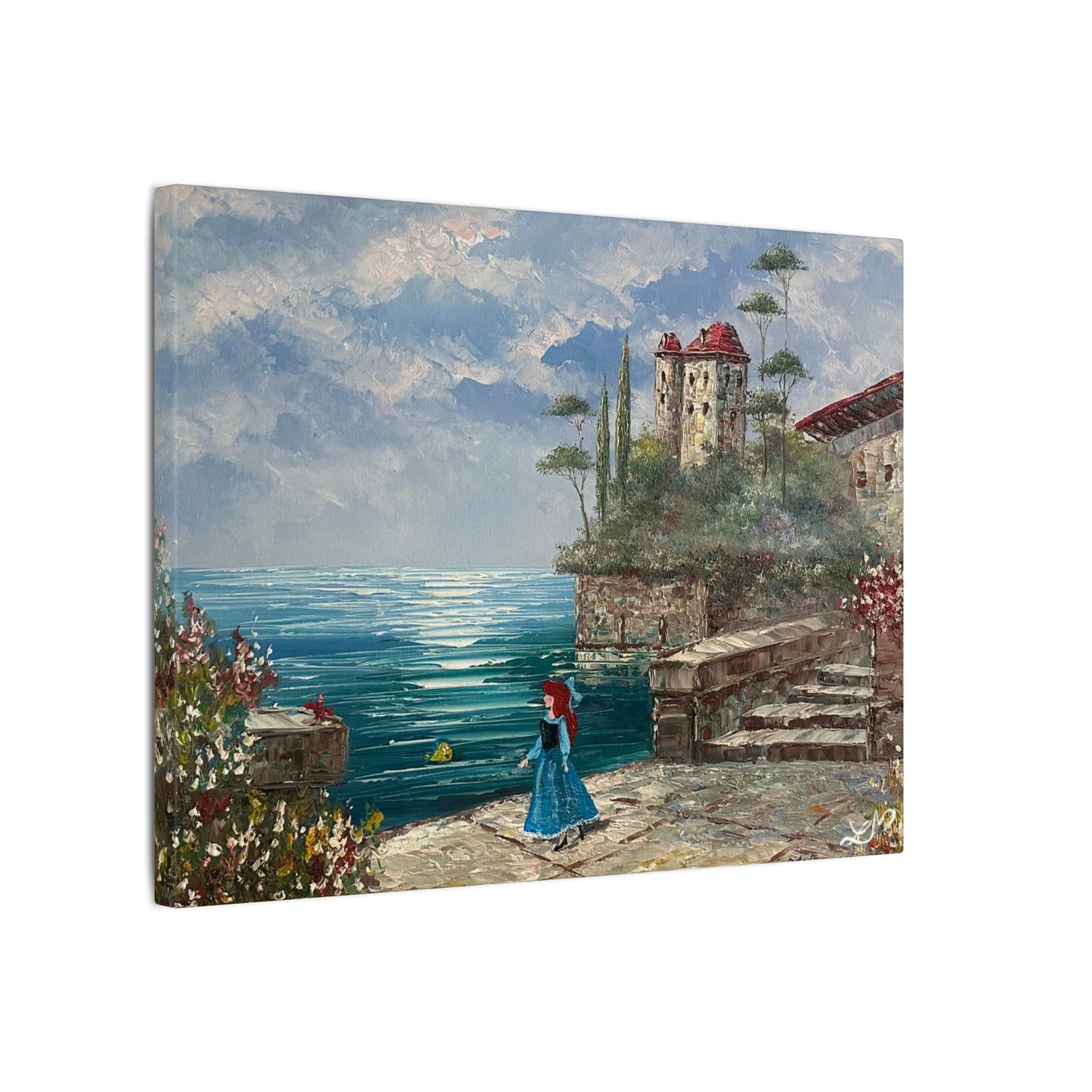 “Blue dress" - Matte Canvas, Stretched, 0.75"
