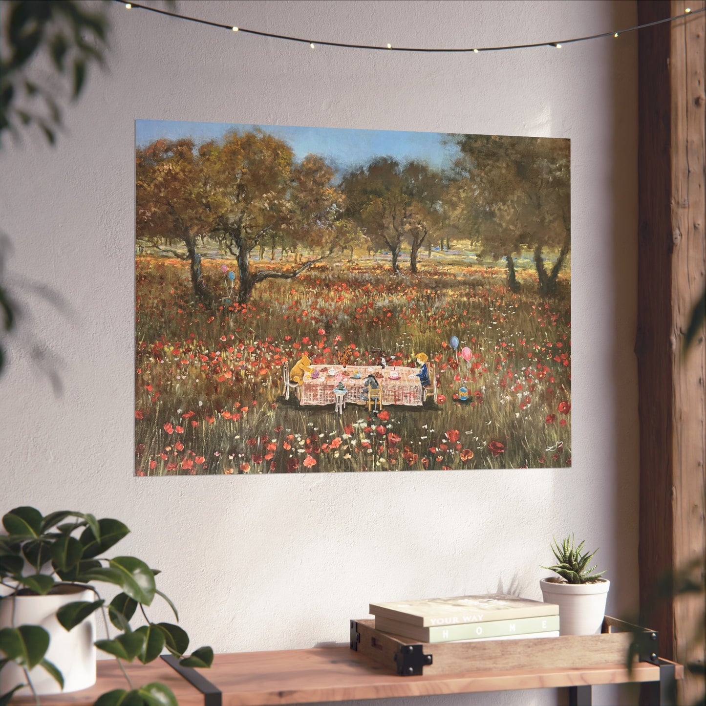 "Piglet's Tea Party" Print- Fine Art Poster