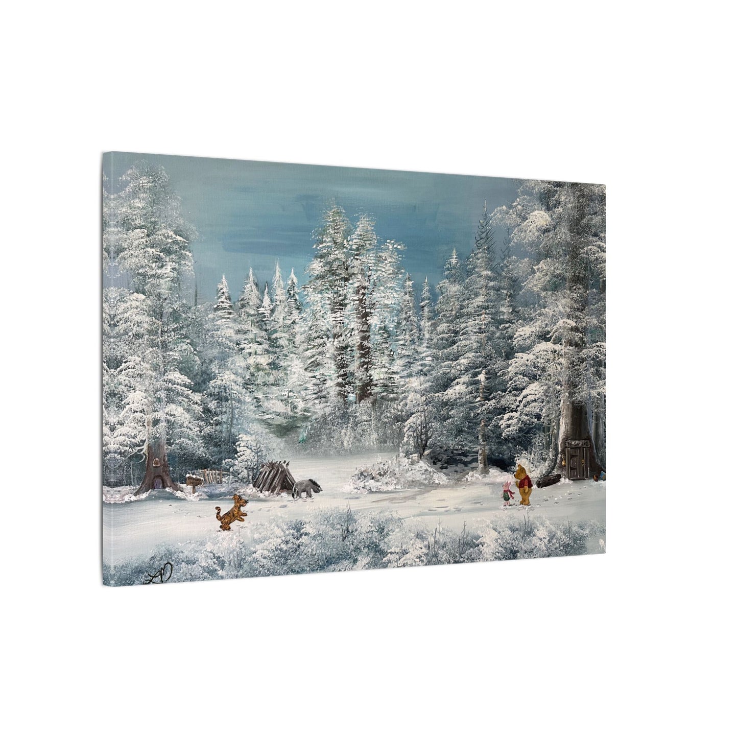 "Snowfall at Pooh Corner" - Matte Canvas, Stretched, 0.75"