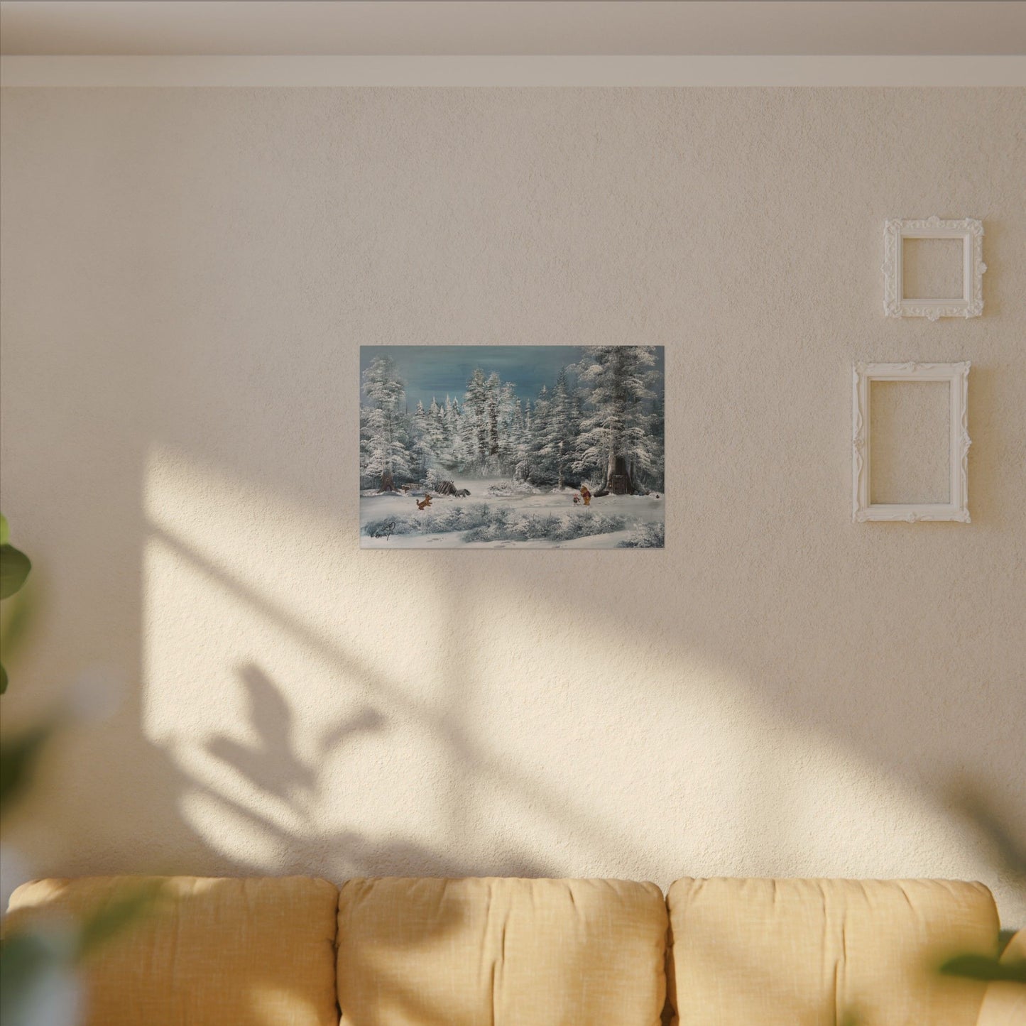 "Snowfall at Pooh Corner" - Matte Canvas, Stretched, 0.75"