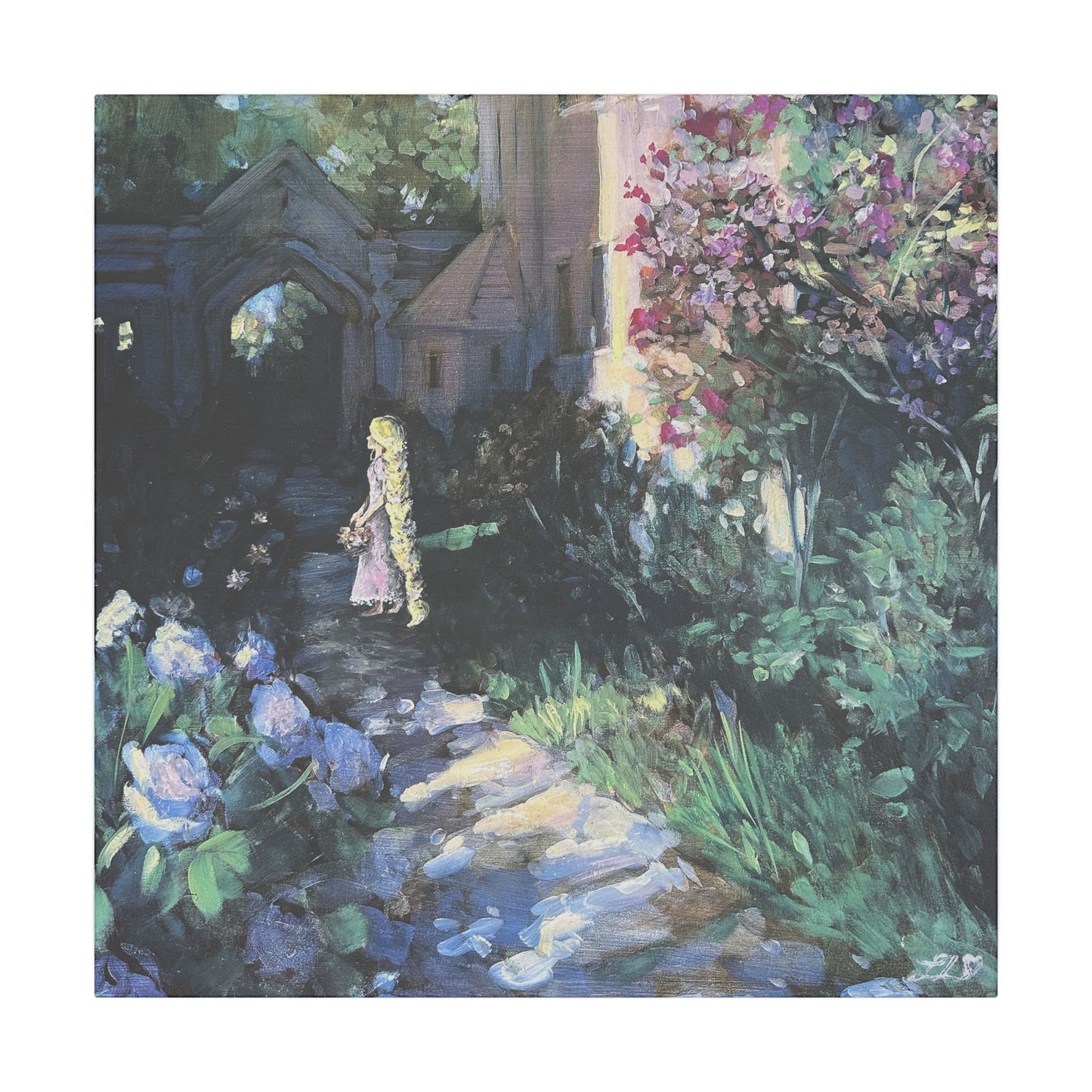 "Flower Gleam and Glow" - Matte Canvas, Stretched, 0.75"