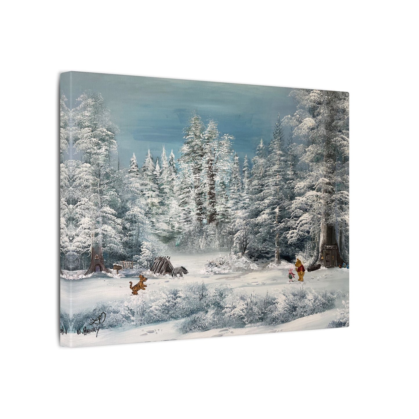 "Snowfall at Pooh Corner" - Matte Canvas, Stretched, 0.75"