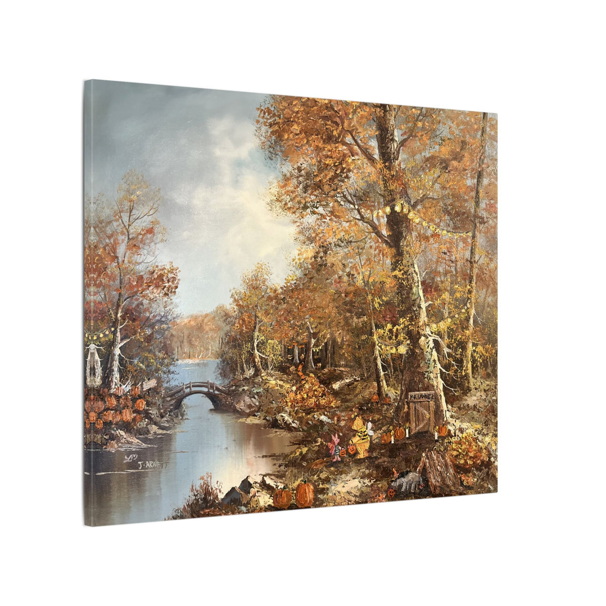 "Halloween in the Hundred Acre Woods"- Matte Canvas, Stretched, 0.75"