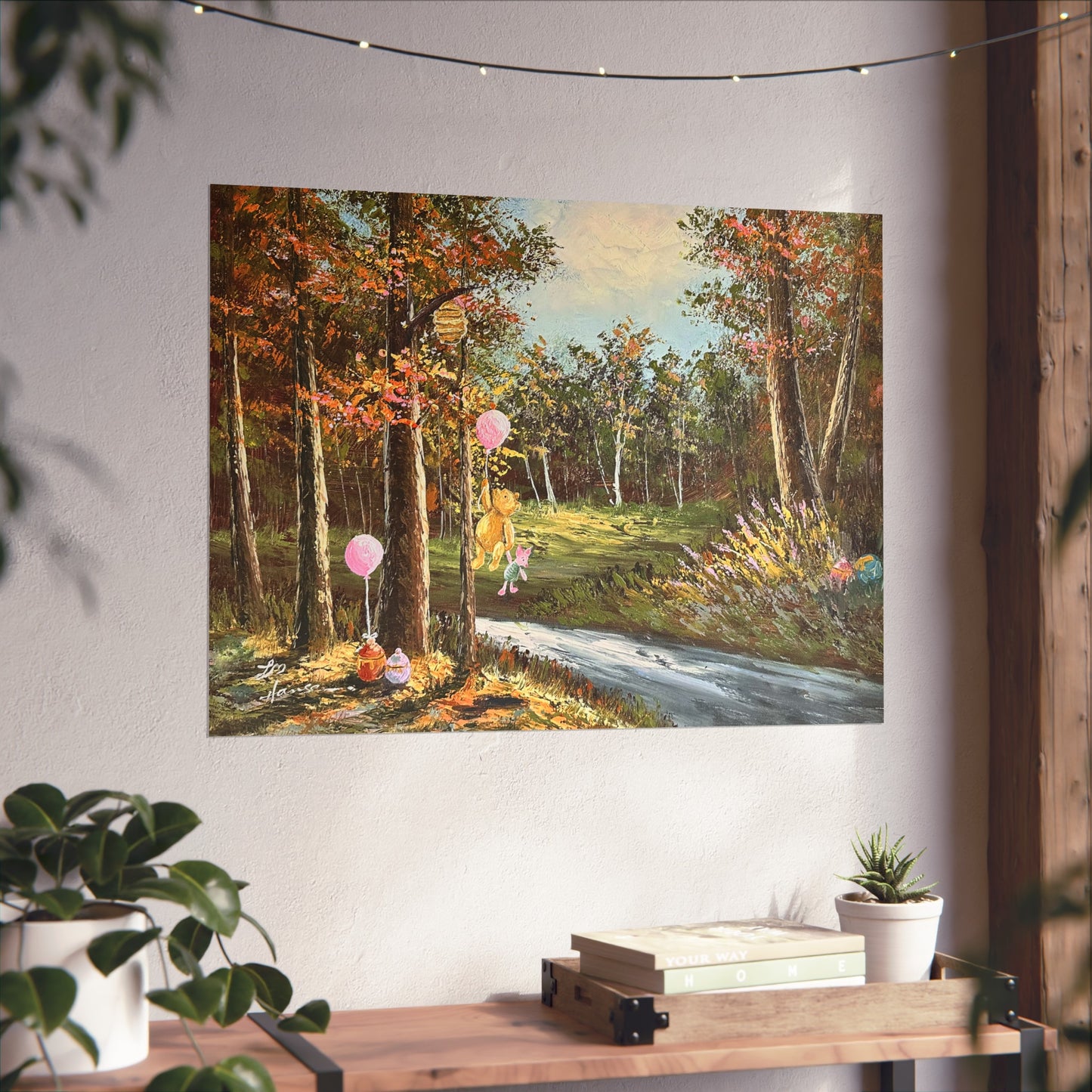 "Springtime with Pooh" - Fine Art Poster