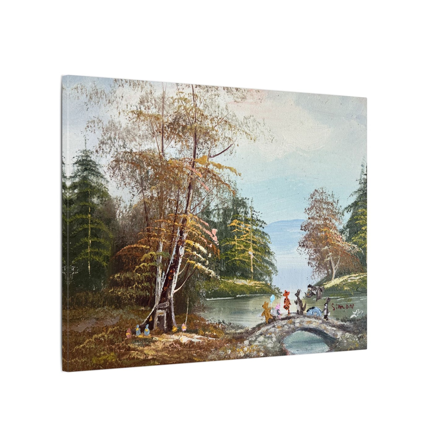 "A Walk Along Pooh Sticks Bridge" - Matte Canvas, Stretched, 0.75"