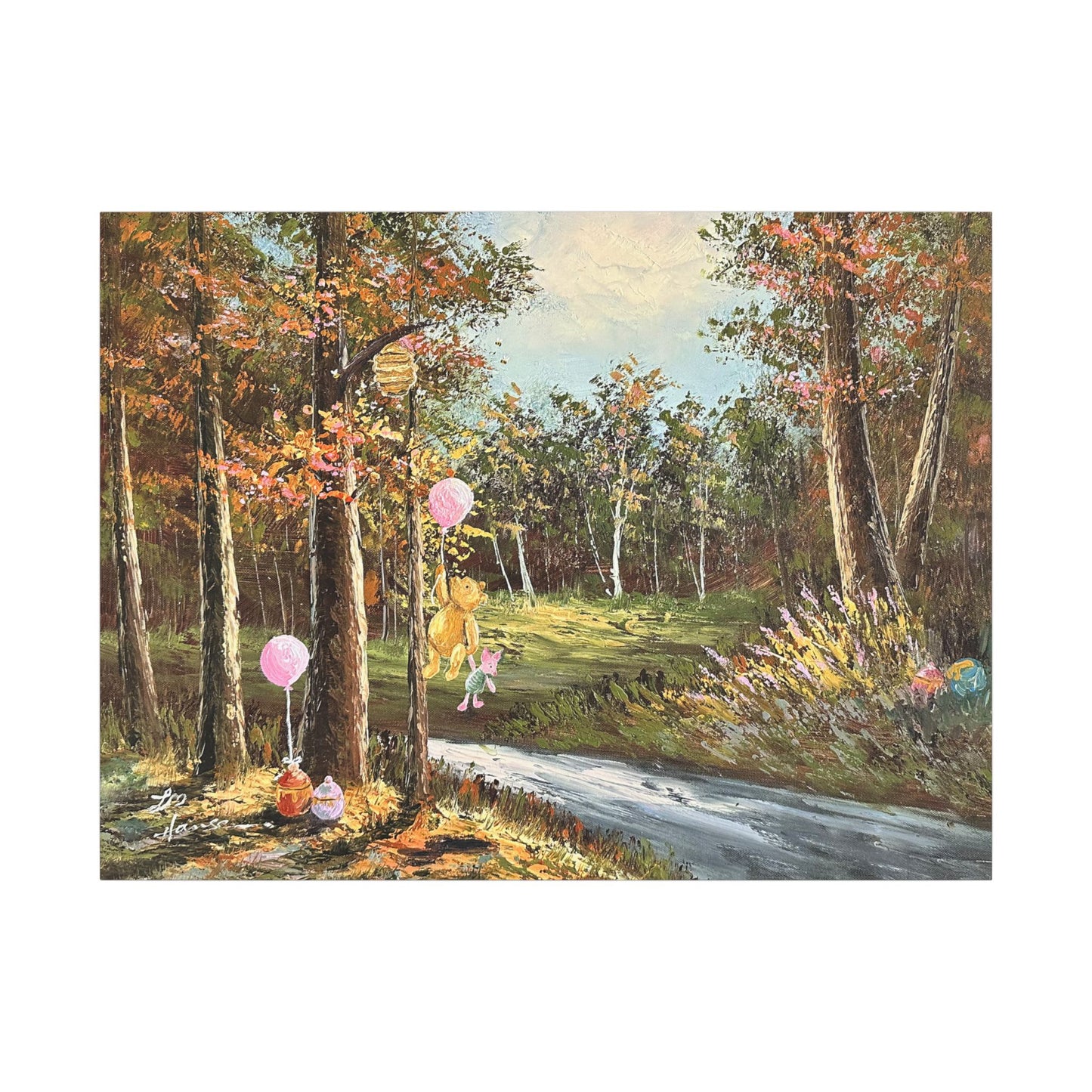 "Springtime with Pooh" - Matte Canvas, Stretched, 0.75"