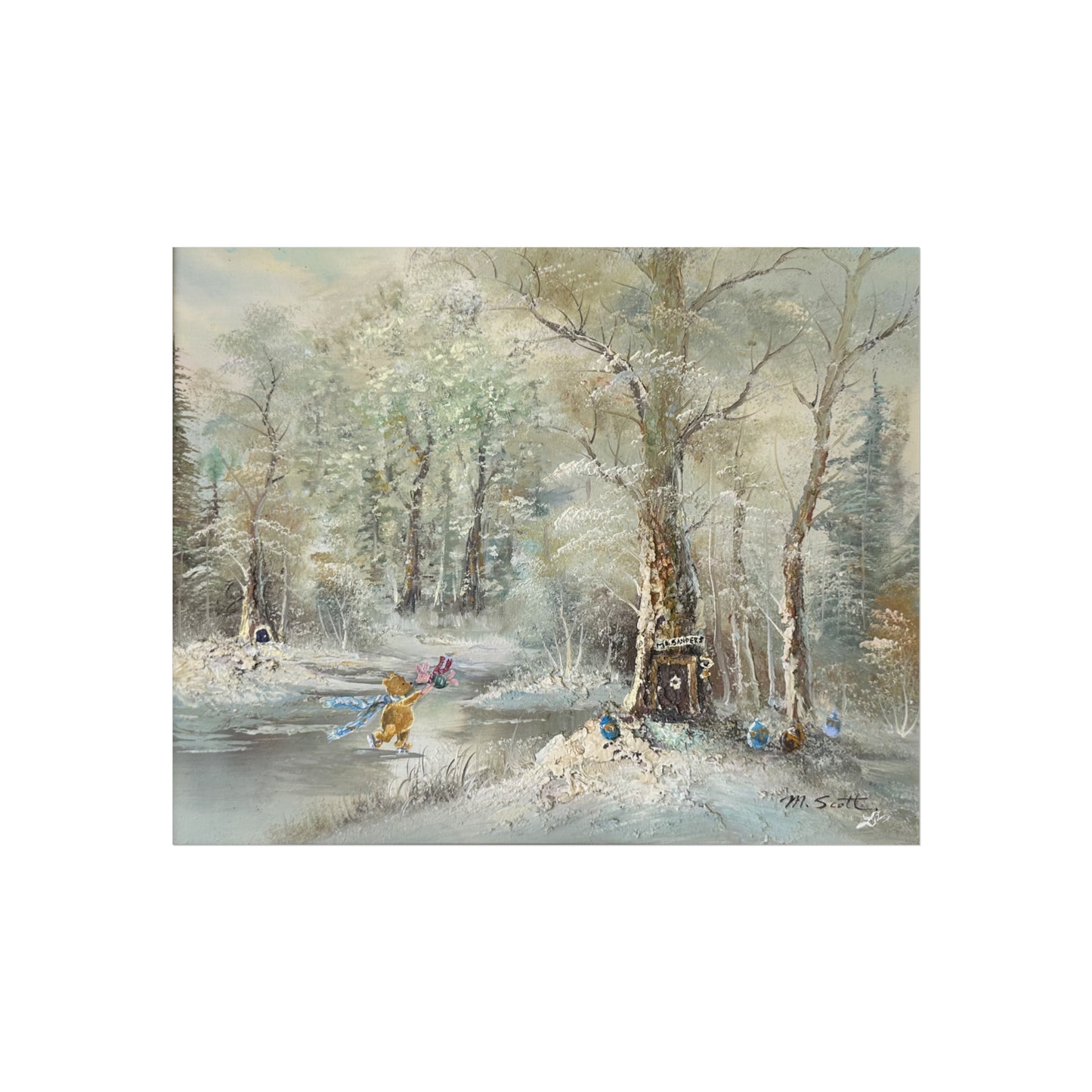 "Hundred Acre Ice Skating" - Fine Art Poster