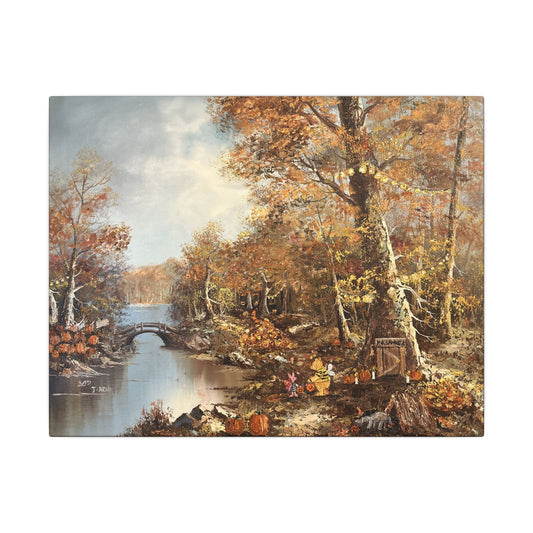 "Halloween in the Hundred Acre Woods"- Matte Canvas, Stretched, 0.75"