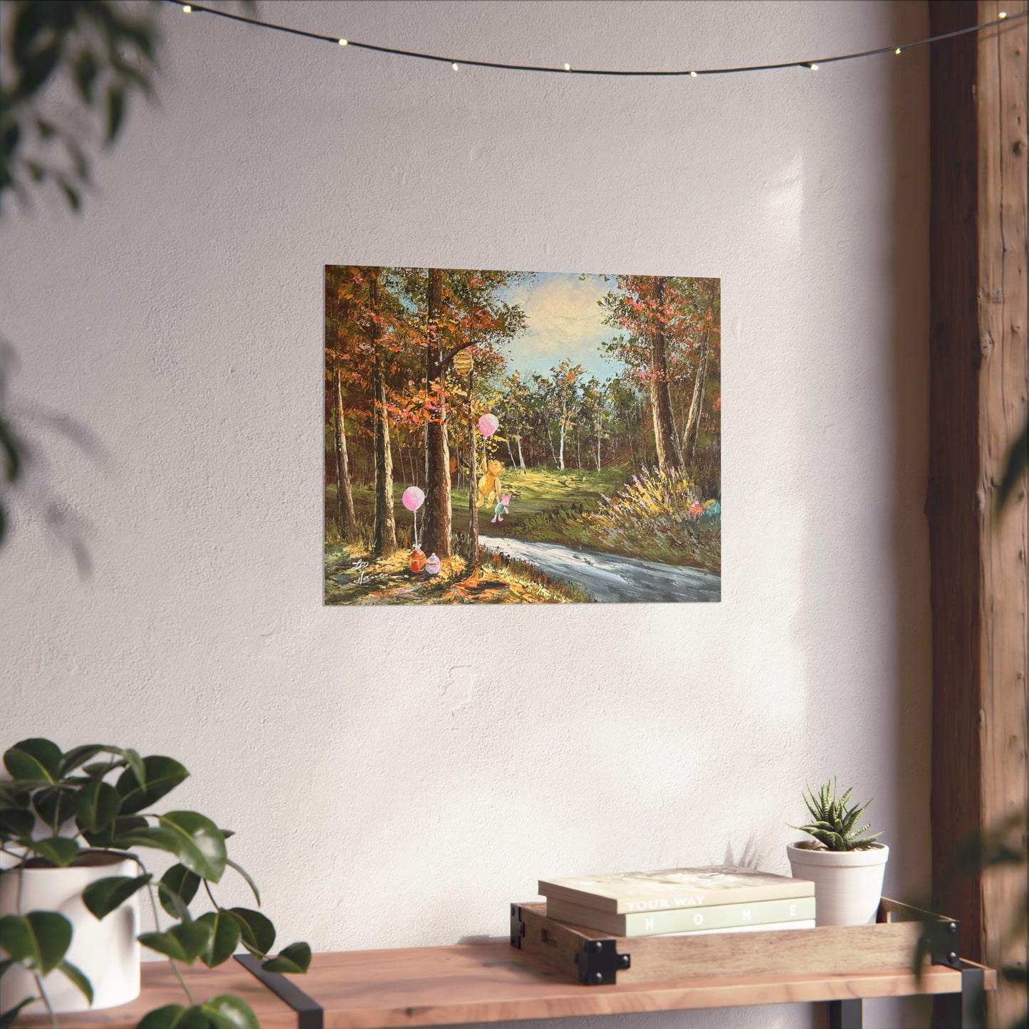 "Springtime with Pooh" - Fine Art Poster