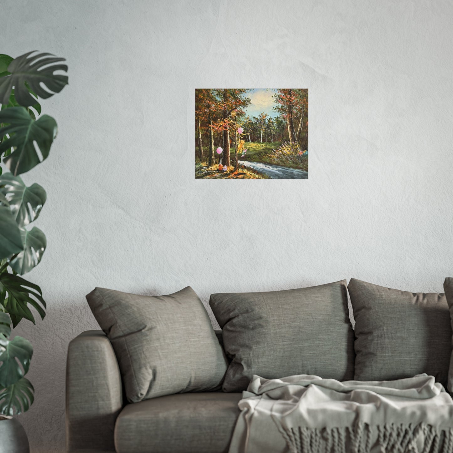 "Springtime with Pooh" - Fine Art Poster