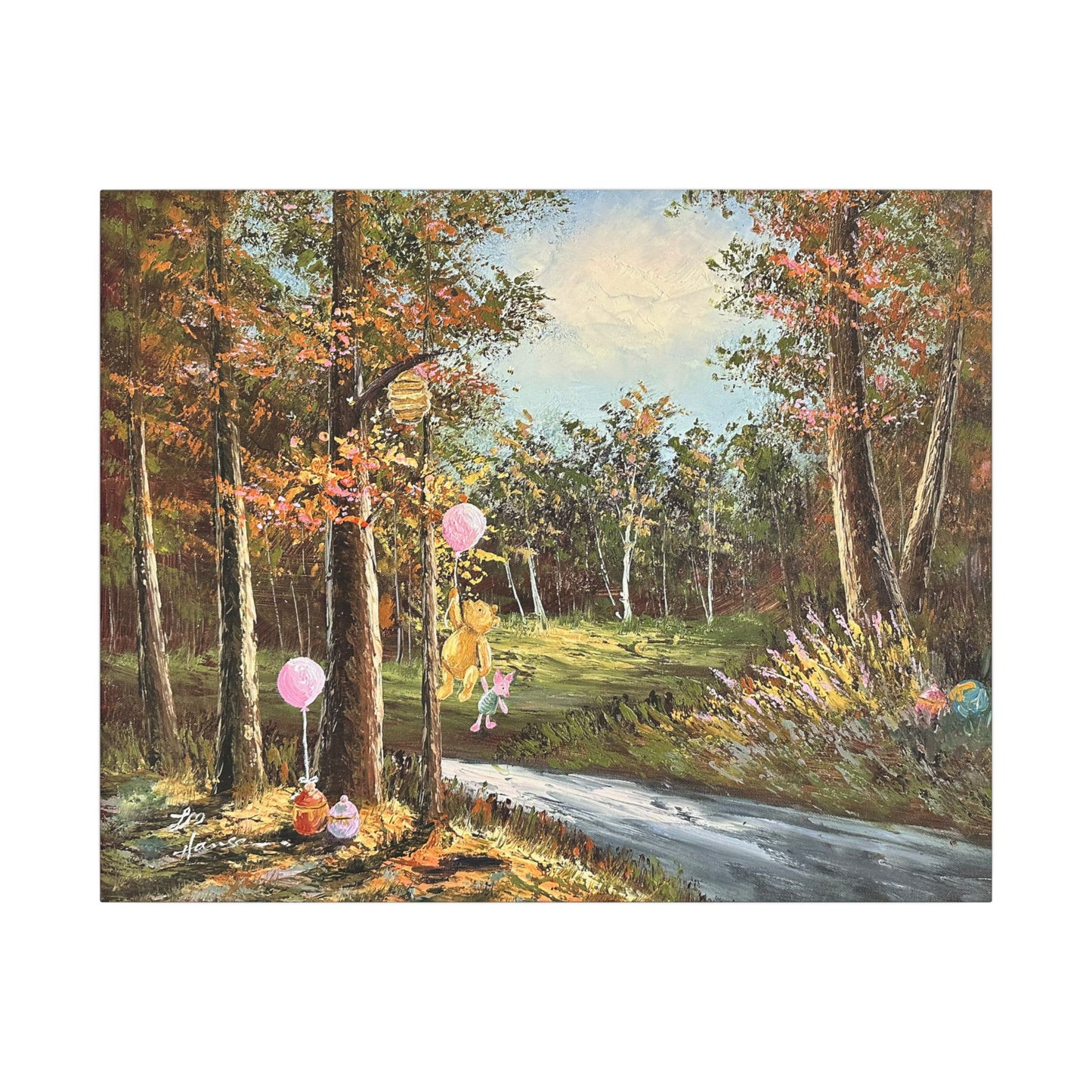 "Springtime with Pooh" - Matte Canvas, Stretched, 0.75"