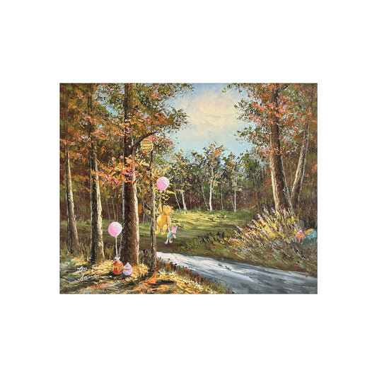 "Springtime with Pooh" - Fine Art Poster