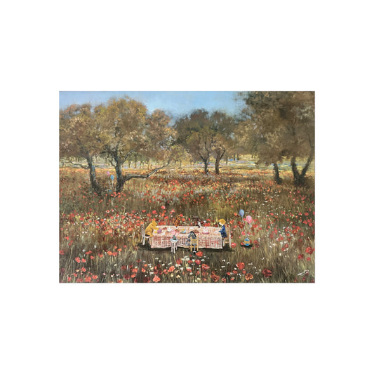 "Piglet's Tea Party" Print- Fine Art Poster