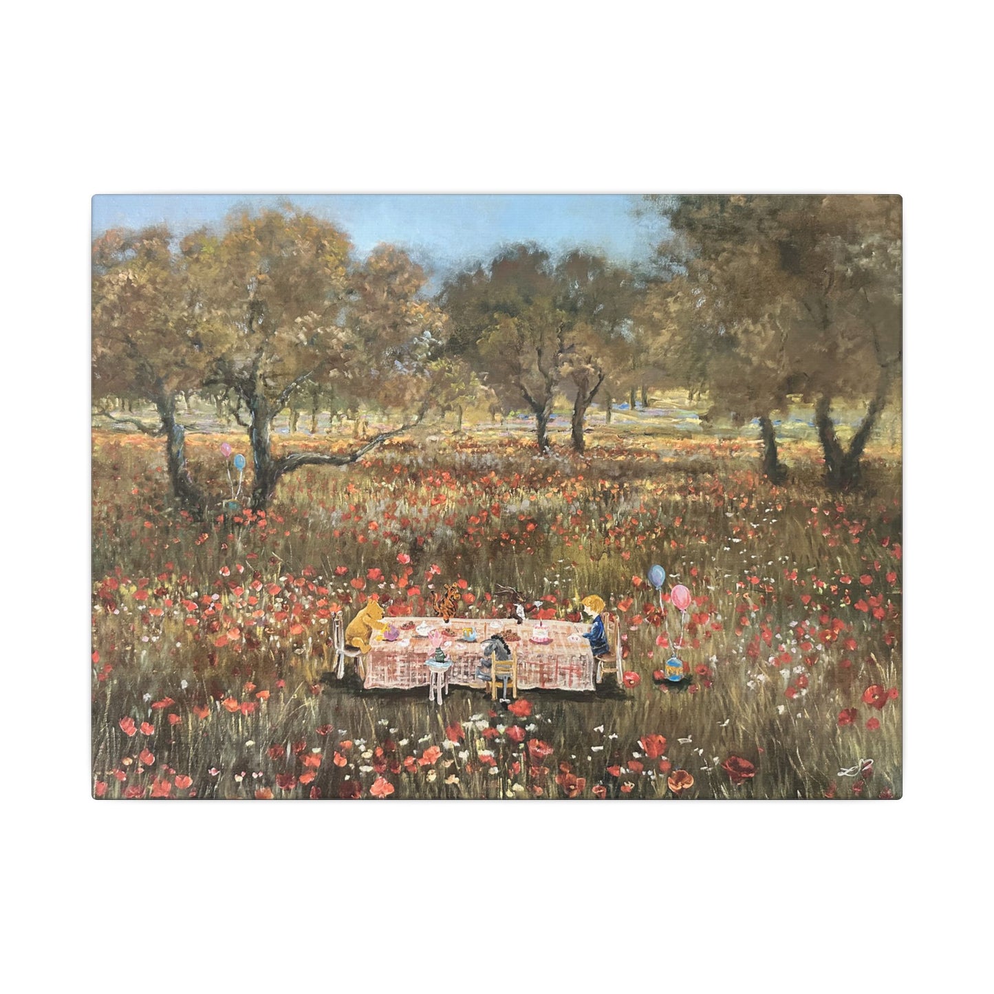 Piglet's Tea Party - Matte Canvas, Stretched, 0.75"