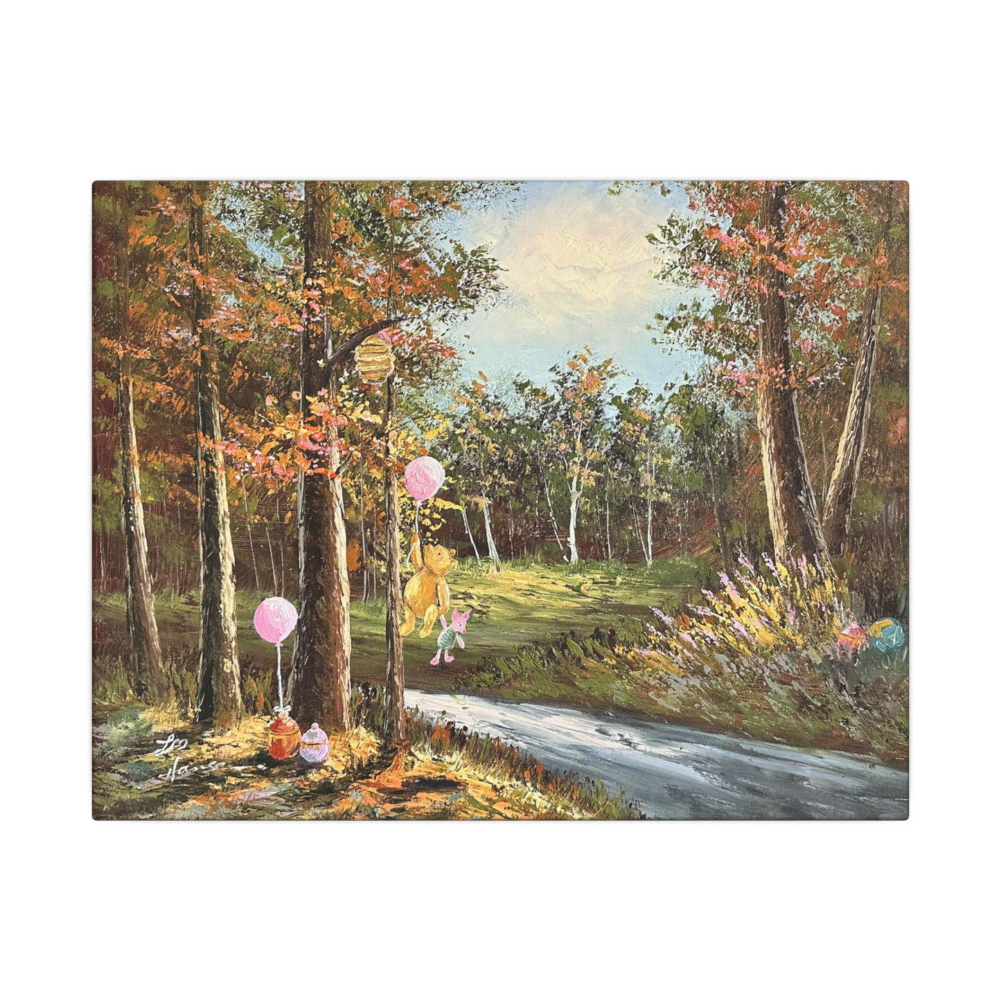 "Springtime with Pooh" - Matte Canvas, Stretched, 0.75"