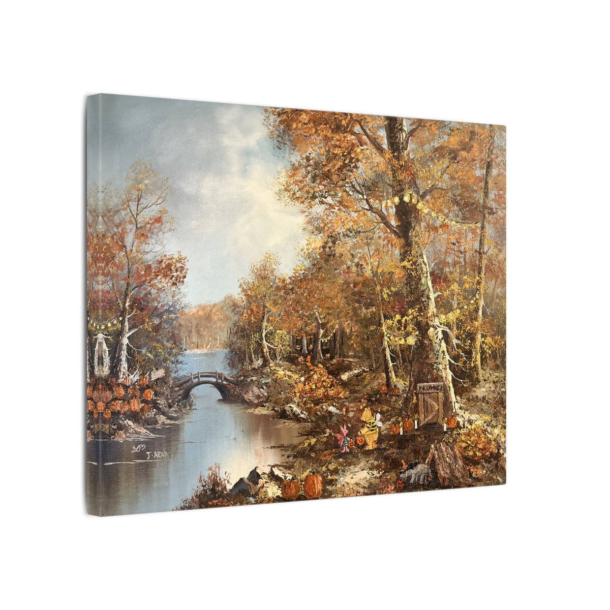 "Halloween in the Hundred Acre Woods"- Matte Canvas, Stretched, 0.75"