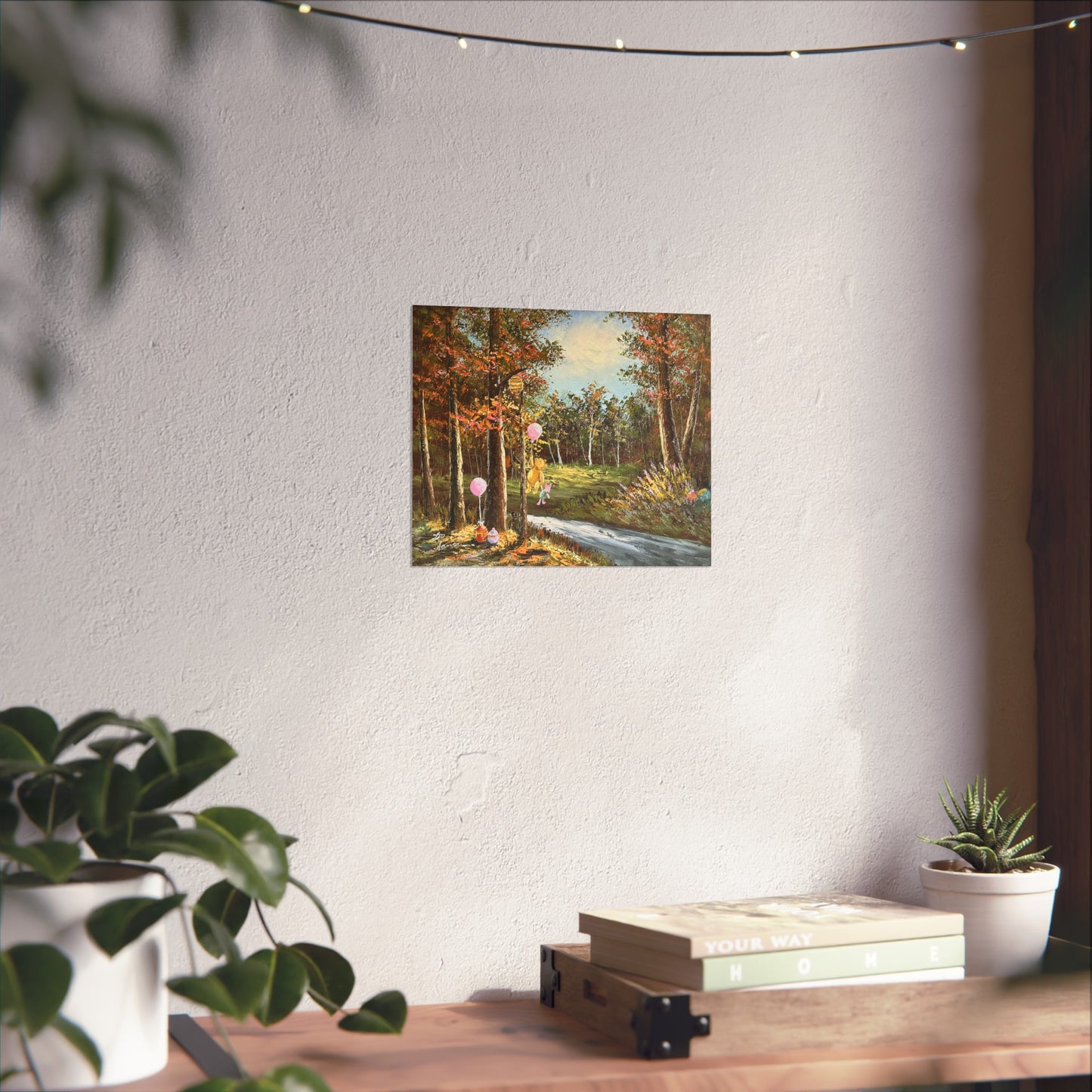 "Springtime with Pooh" - Fine Art Poster