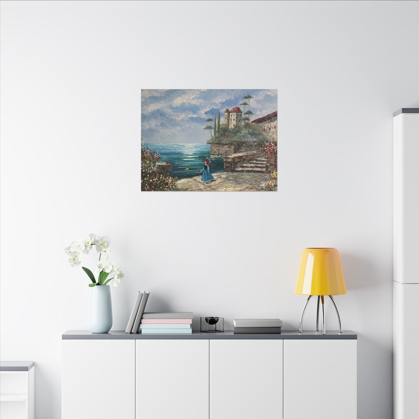 “Blue dress" - Matte Canvas, Stretched, 0.75"