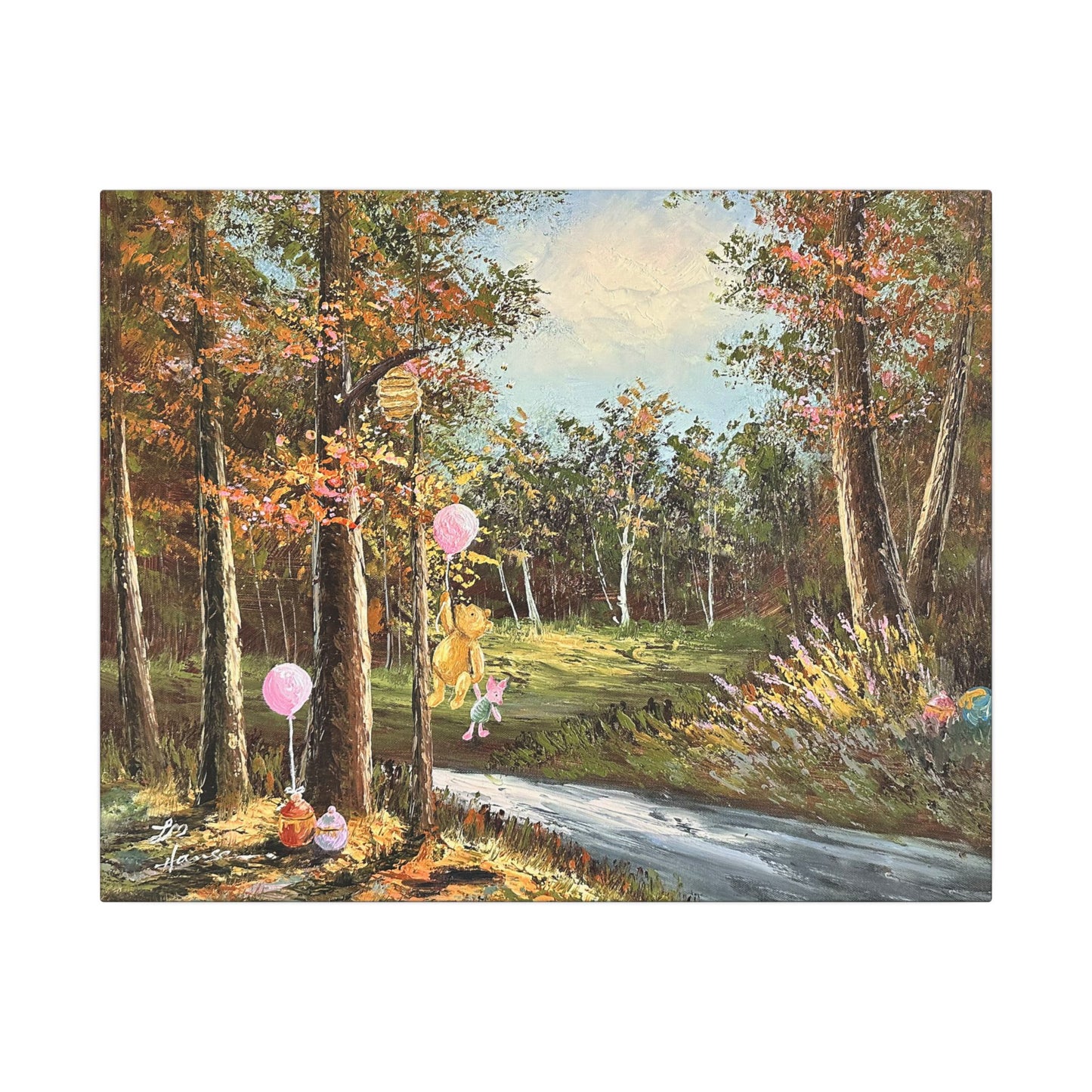 "Springtime with Pooh" - Matte Canvas, Stretched, 0.75"