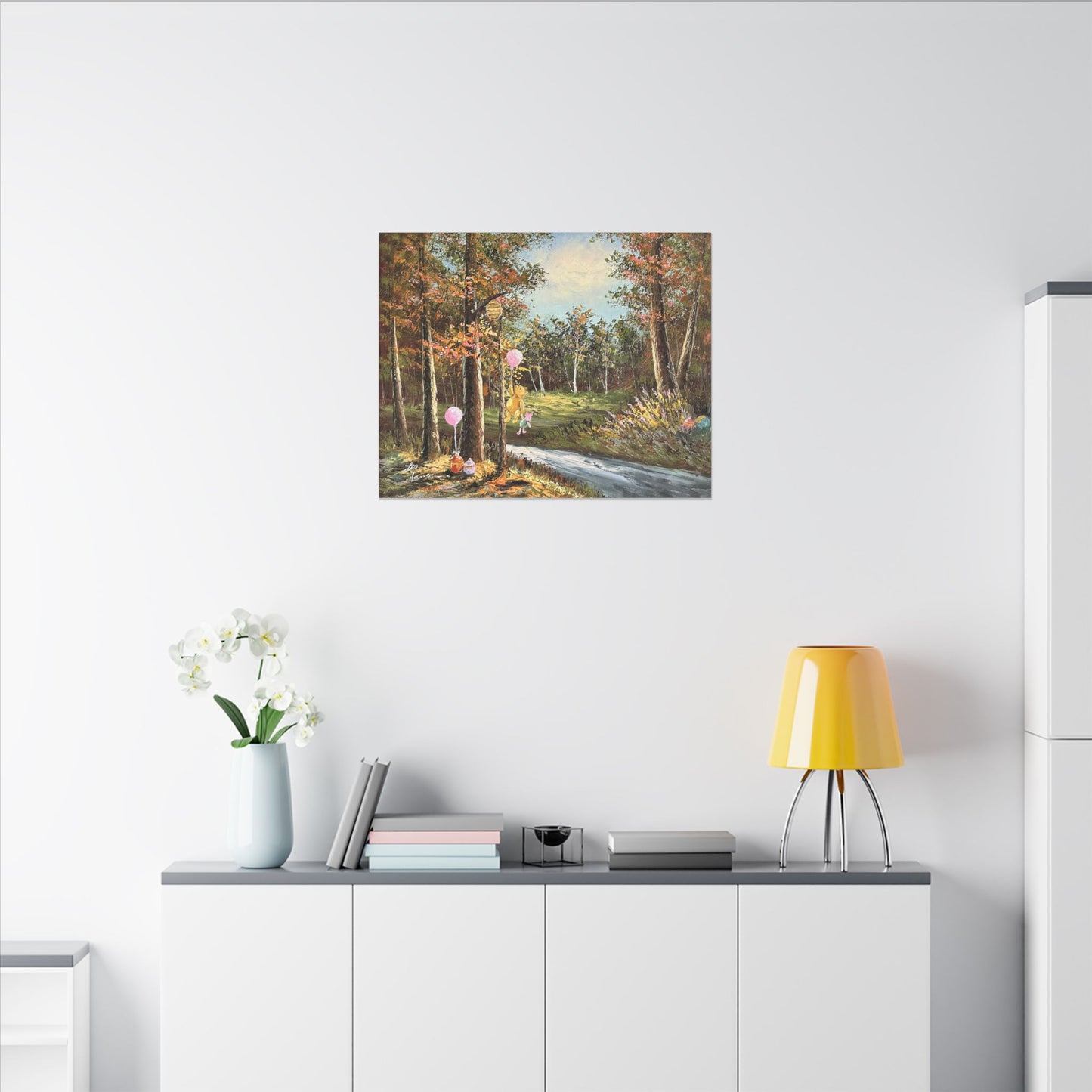 "Springtime with Pooh" - Matte Canvas, Stretched, 0.75"