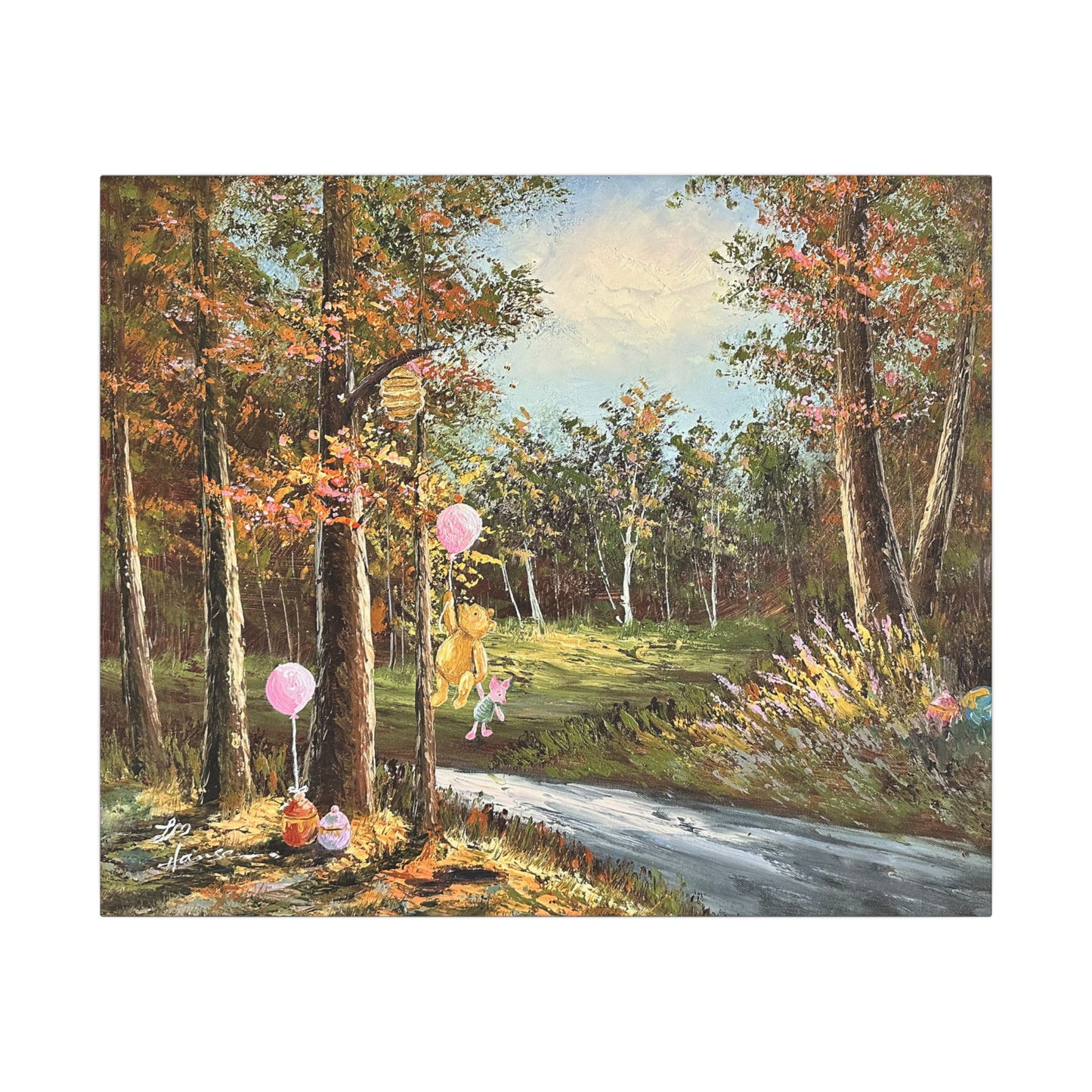 "Springtime with Pooh" - Matte Canvas, Stretched, 0.75"