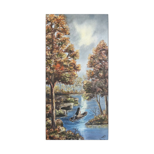 "Autumn Riverbend" - Matte Canvas, Stretched, 0.75"