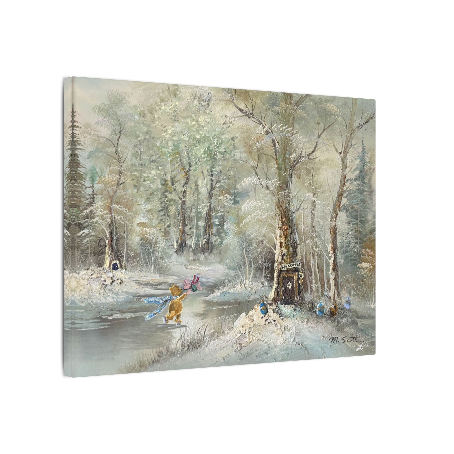 "Hundred Acre Ice Skating"  - Matte Canvas, Stretched, 0.75"