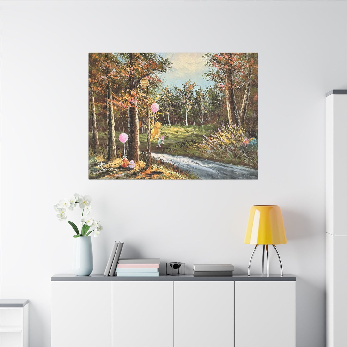"Springtime with Pooh" - Matte Canvas, Stretched, 0.75"