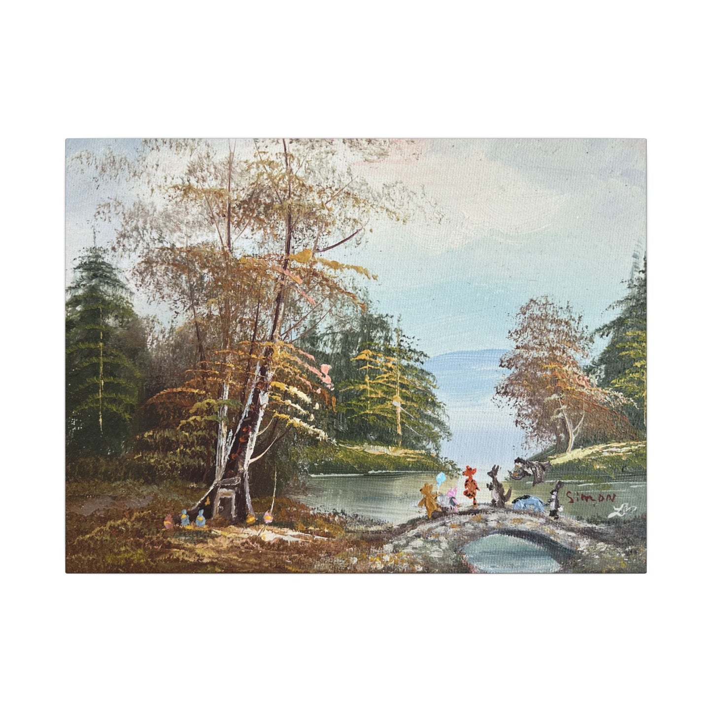 "A Walk Along Pooh Sticks Bridge" - Matte Canvas, Stretched, 0.75"