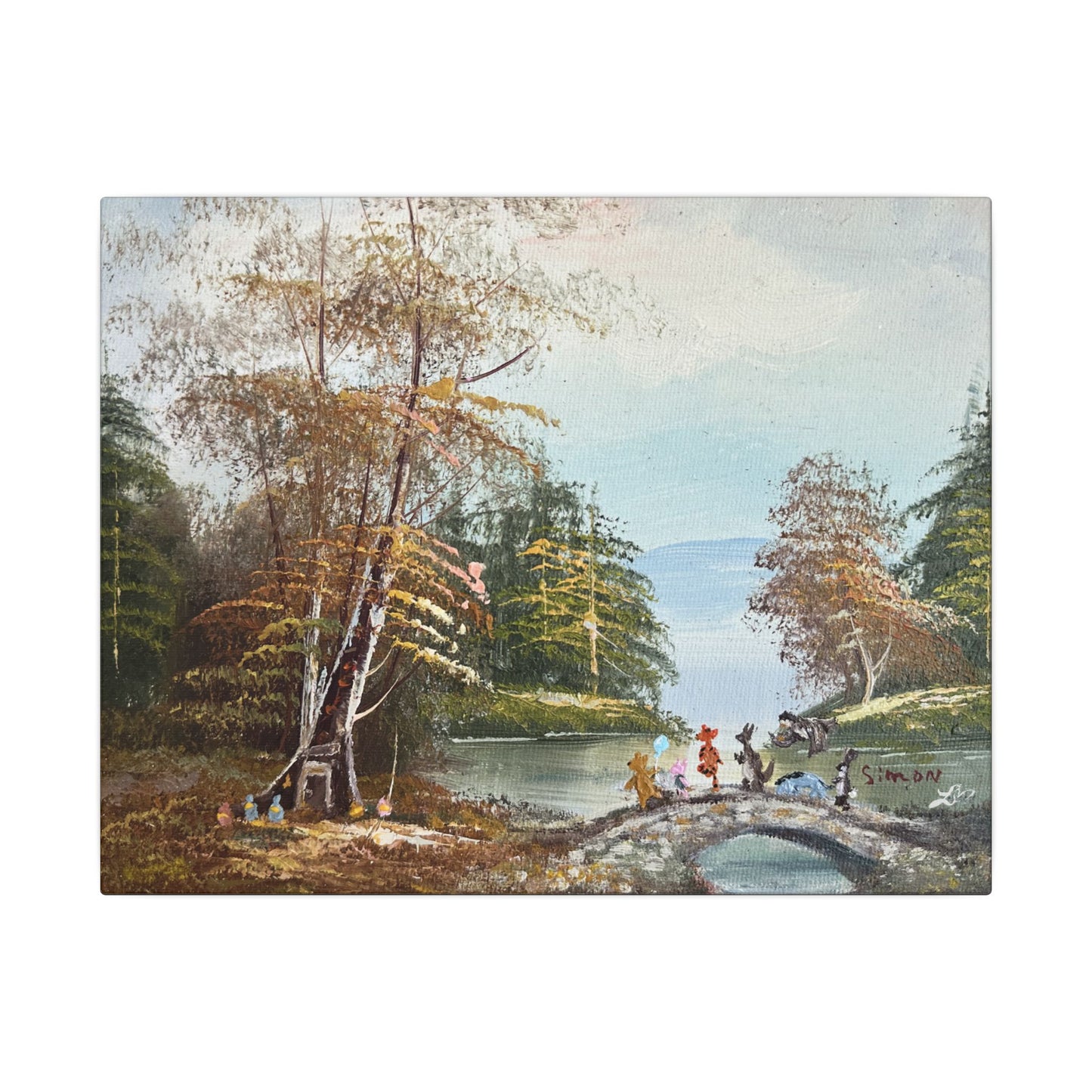 "A Walk Along Pooh Sticks Bridge" - Matte Canvas, Stretched, 0.75"