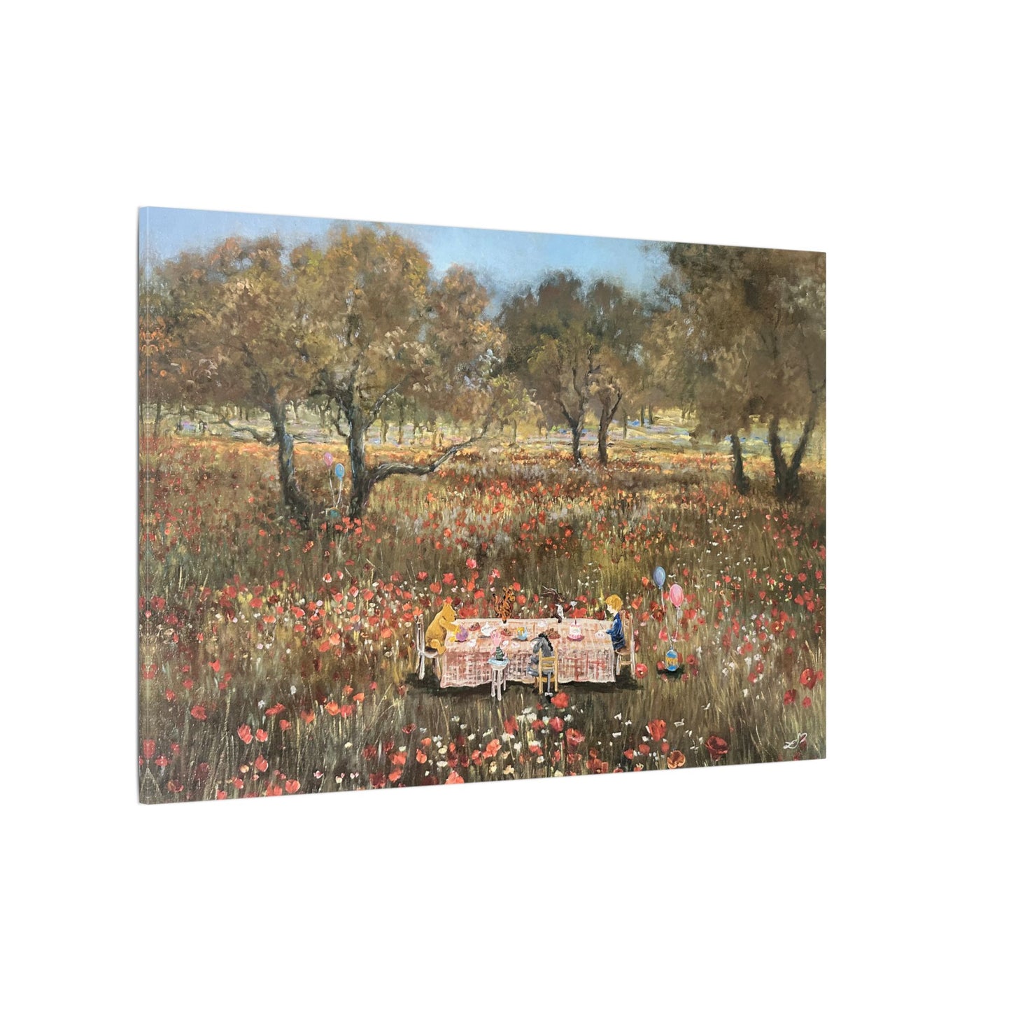 Piglet's Tea Party - Matte Canvas, Stretched, 0.75"
