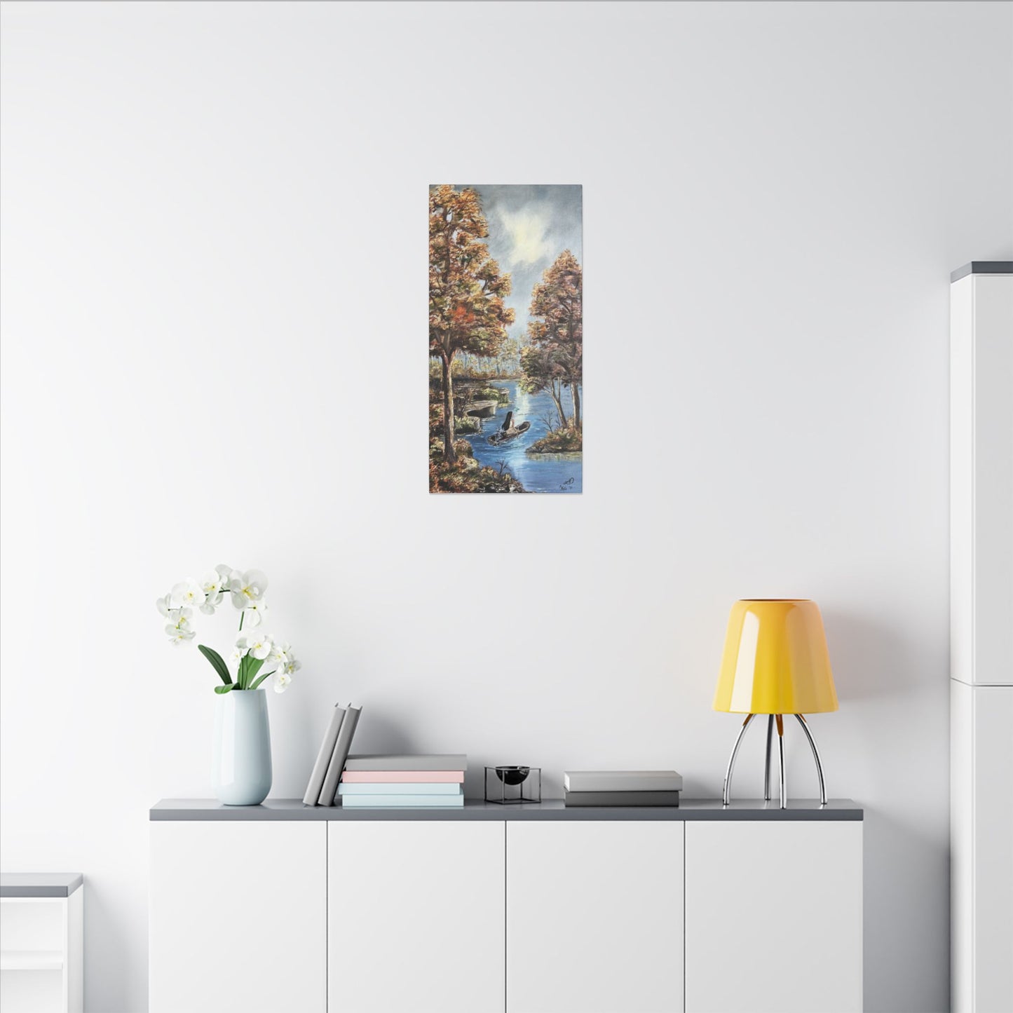 "Autumn Riverbend" - Matte Canvas, Stretched, 0.75"