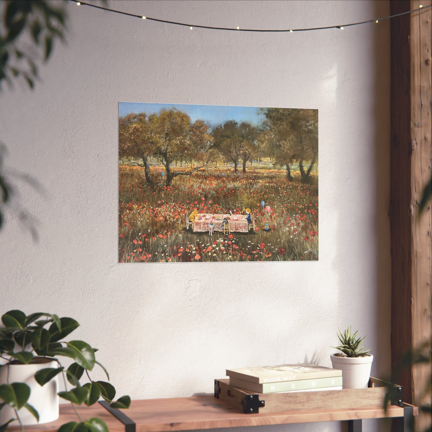 "Piglet's Tea Party" Print- Fine Art Poster