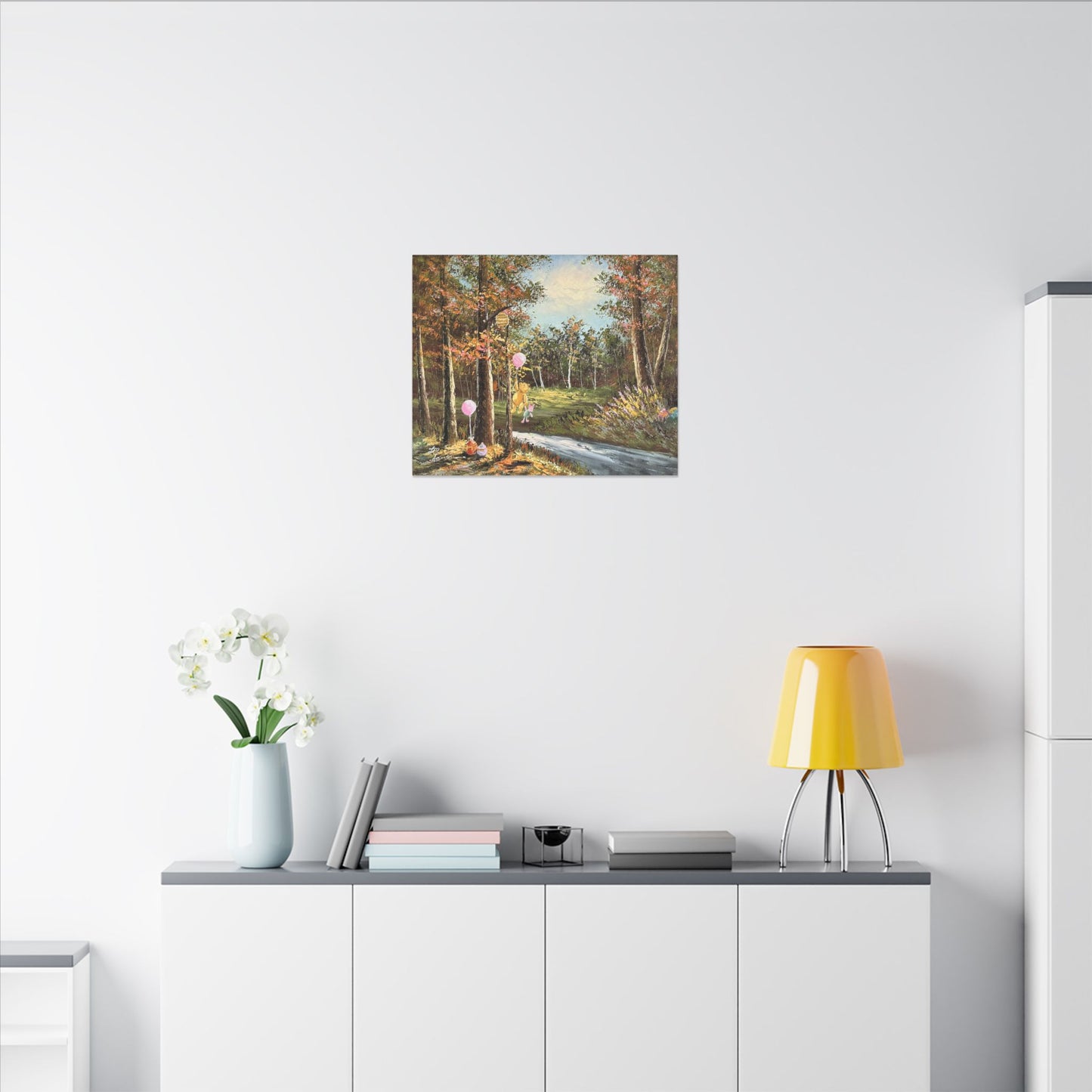 "Springtime with Pooh" - Matte Canvas, Stretched, 0.75"