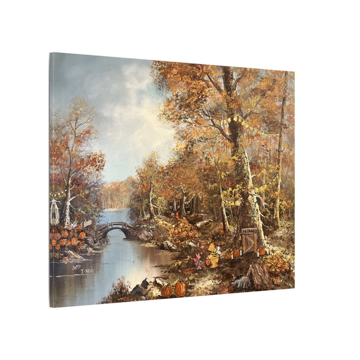"Halloween in the Hundred Acre Woods"- Matte Canvas, Stretched, 0.75"