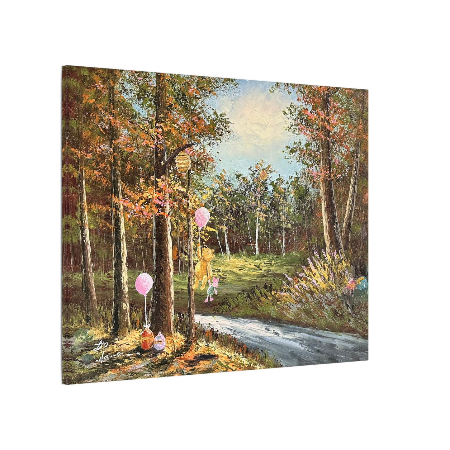 "Springtime with Pooh" - Matte Canvas, Stretched, 0.75"