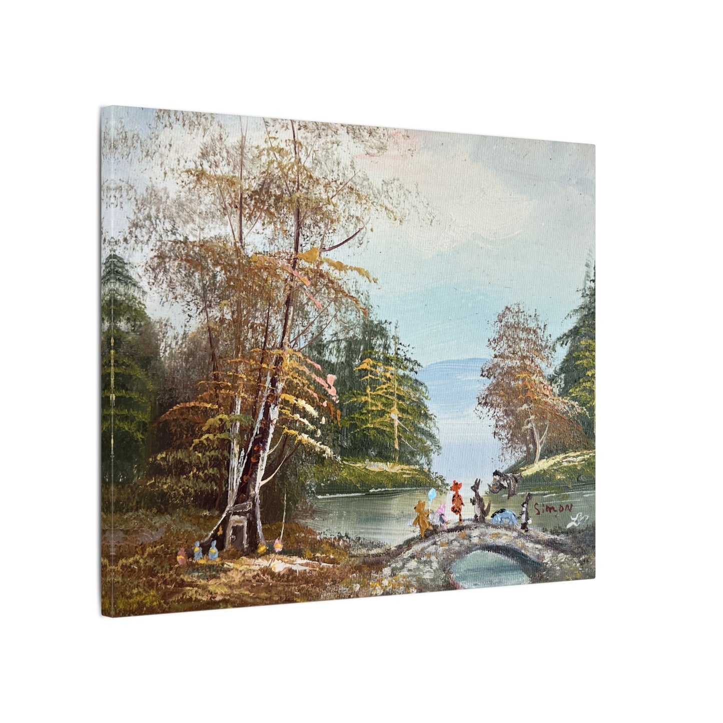 "A Walk Along Pooh Sticks Bridge" - Matte Canvas, Stretched, 0.75"
