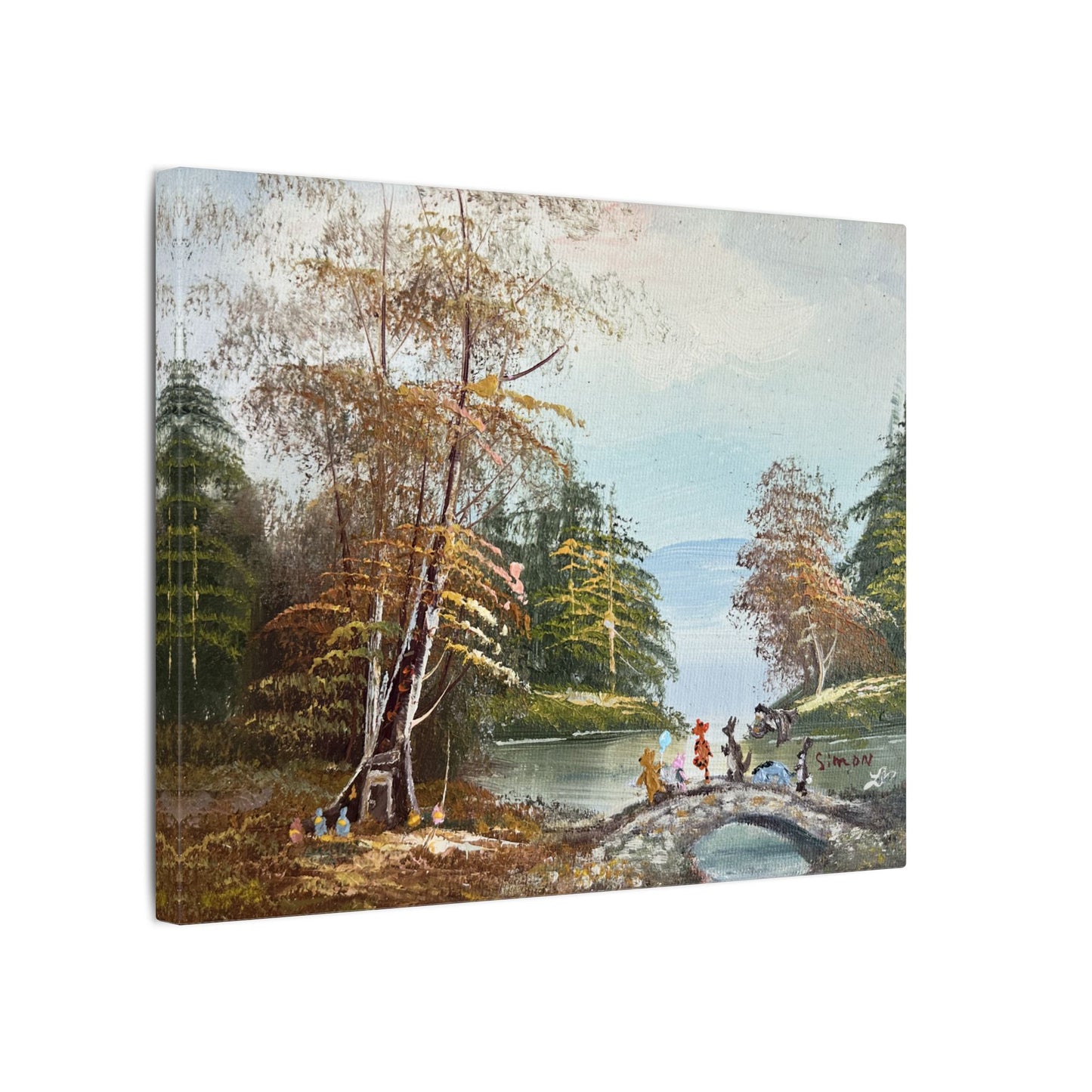 "A Walk Along Pooh Sticks Bridge" - Matte Canvas, Stretched, 0.75"