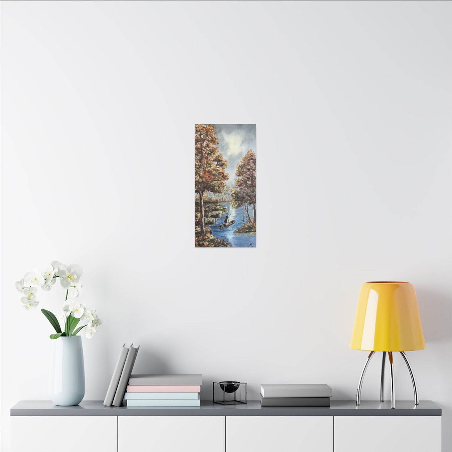 "Autumn Riverbend" - Matte Canvas, Stretched, 0.75"